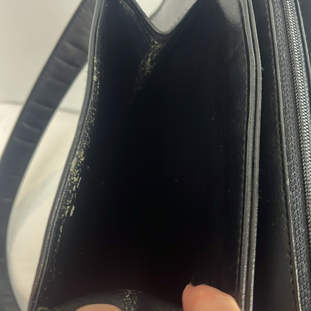 Gianni Versace Vintage Black Leather Shoulder Bag Purse - Picture 11 of 17